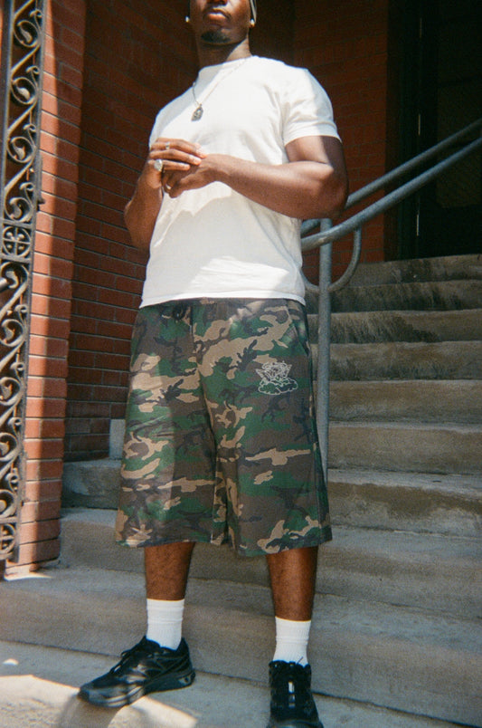 Misconcepted Camo Sweatshorts